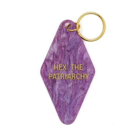 Hex the Patriarchy Feminist Motel Style Keychain