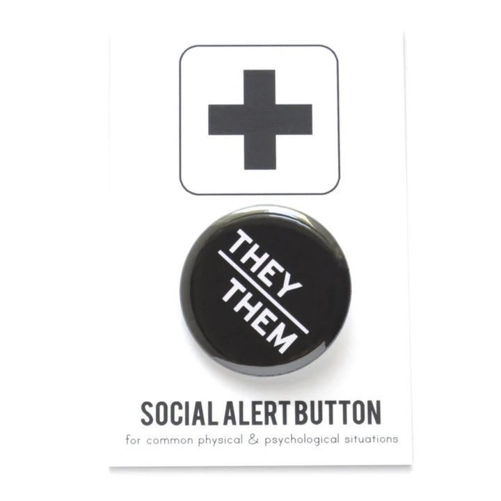 They/Them Pronoun Pinback Button